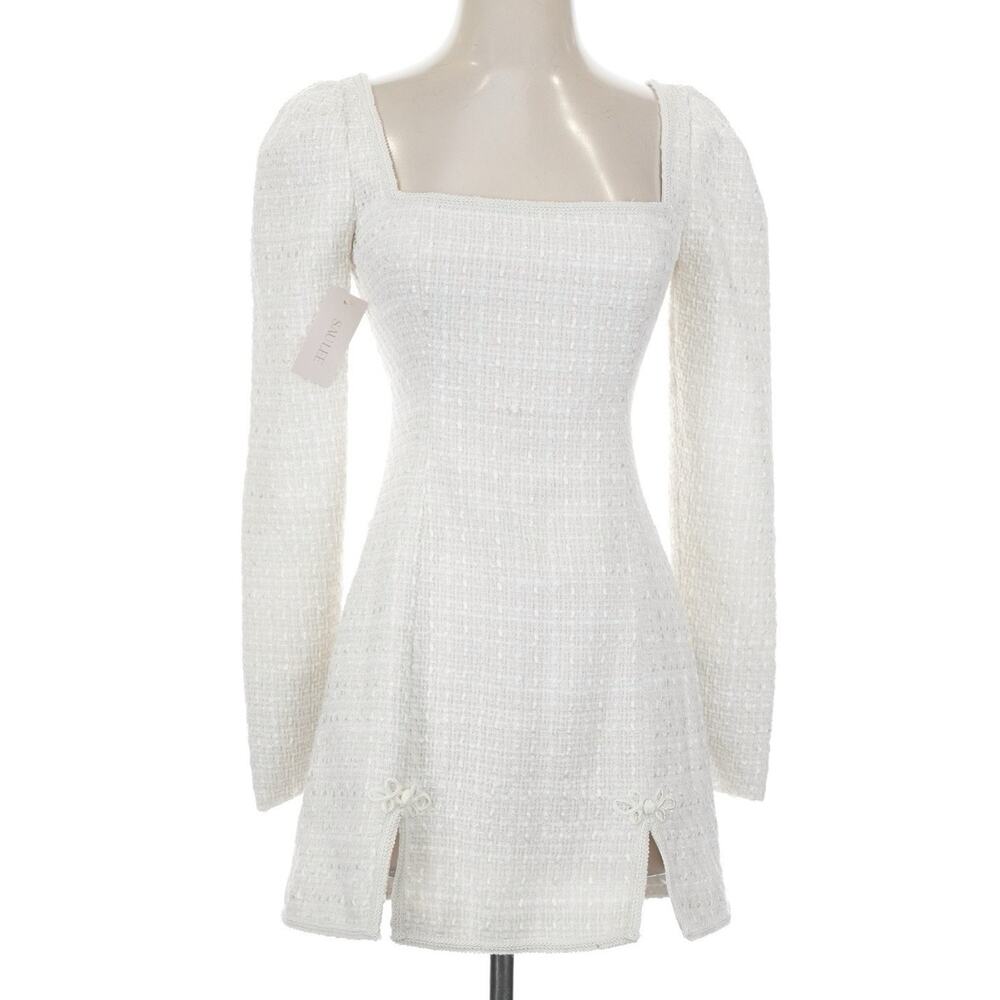 Women’s Saulee Nwt Jenna Tweed Dress White Size 2